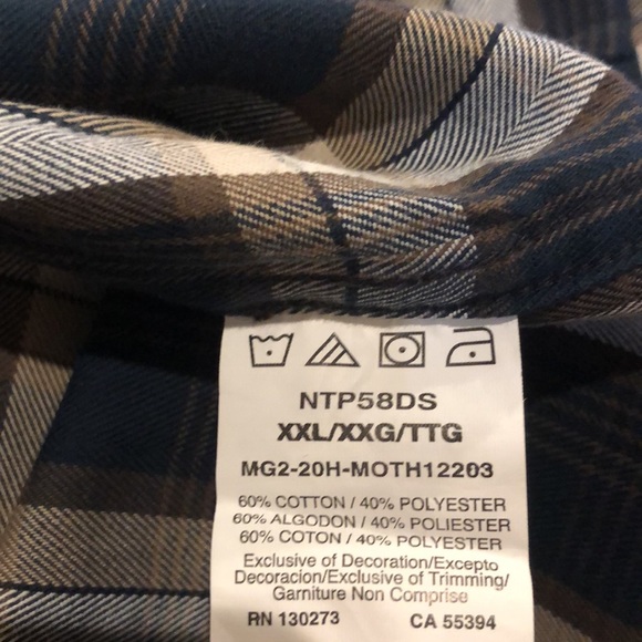 NWOT! ATG Wrangler plaid button up shirt with elbow patches - Picture 6 of 8
